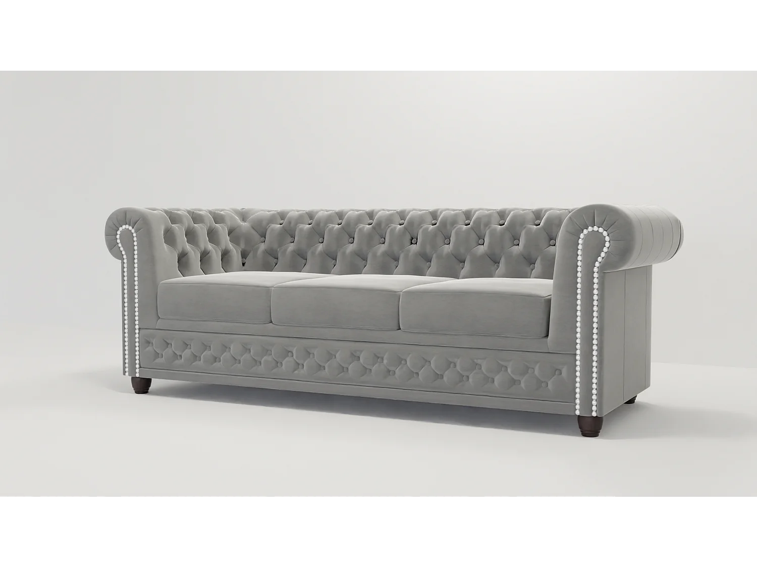 Liv 3-Sitzer Chesterfield Sofa Samt Bezug