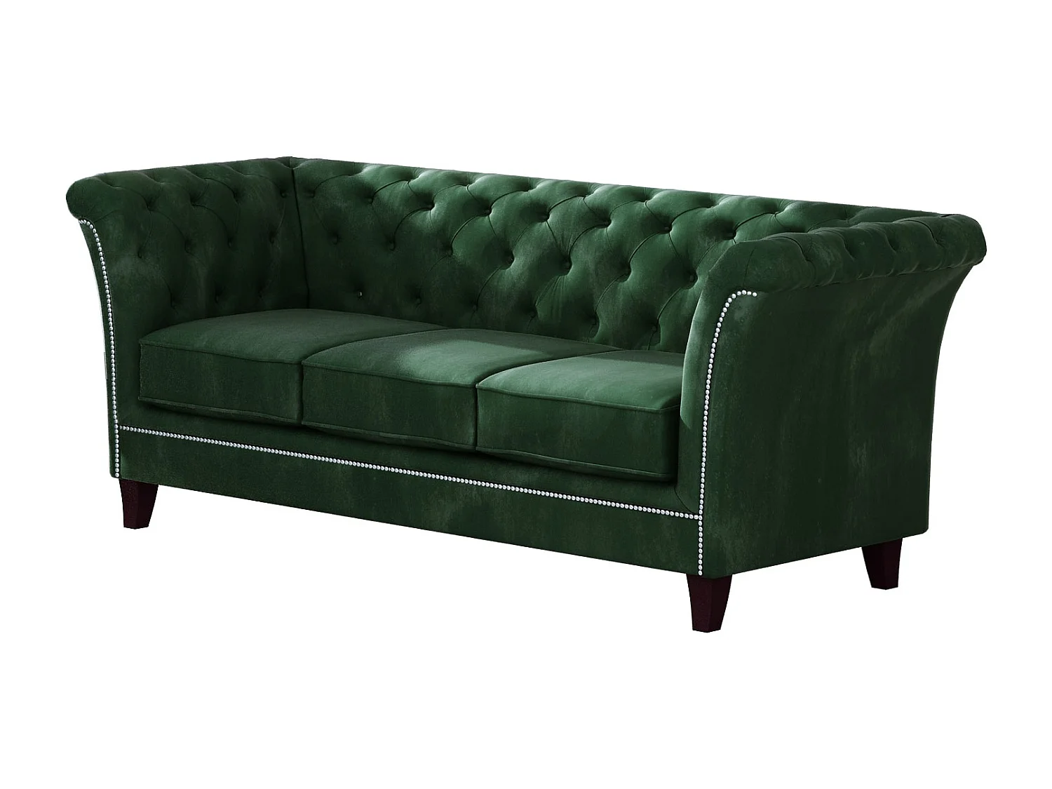 Uma 3-Sitzer Chesterfield Sofa