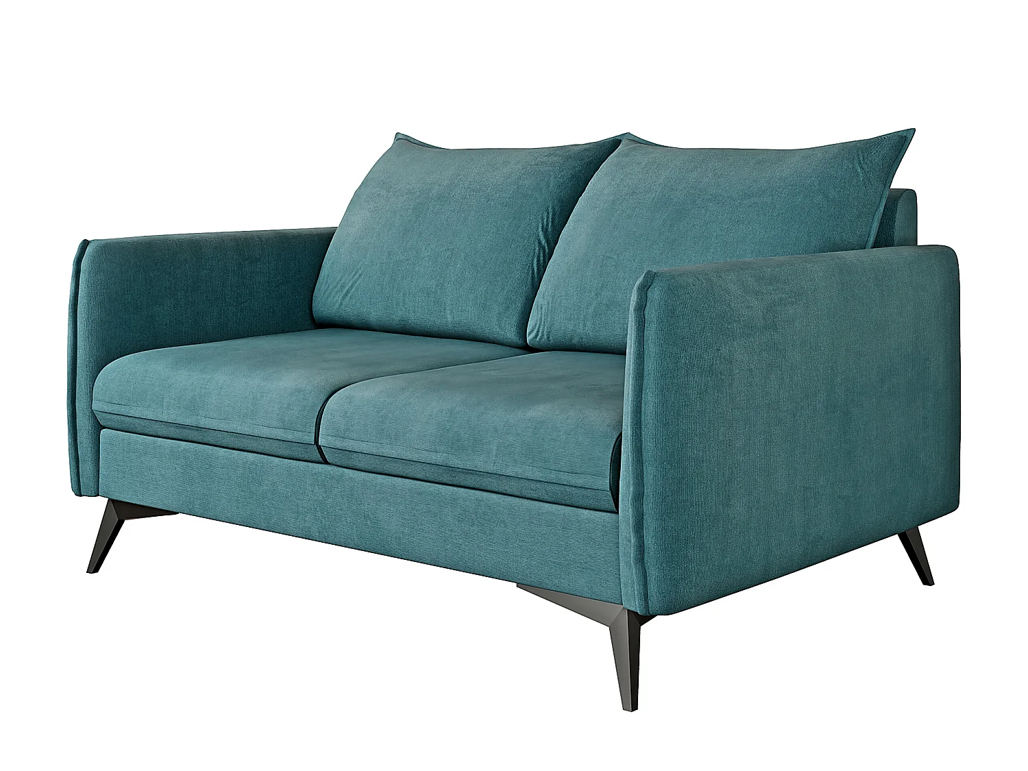 Modernes Sofa 2-Sitzer Harris mit Schwarz Metall Füßen