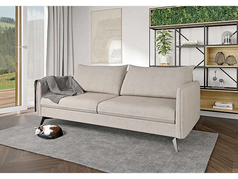 Modernes Sofa 3-Sitzer Harris mit Schwarz Metall Füßen
