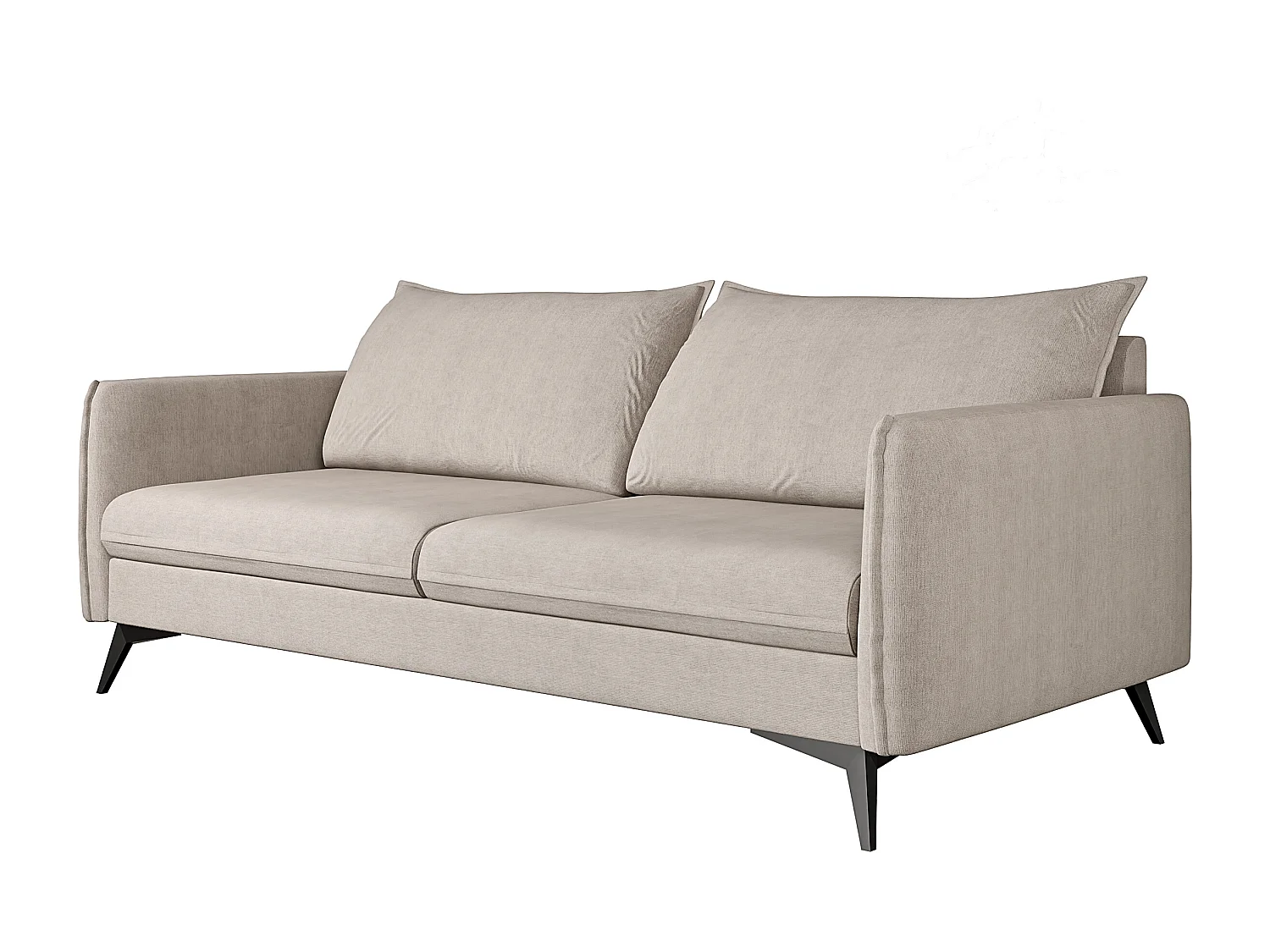 Modernes Sofa 3-Sitzer Harris mit Schwarz Metall Füßen