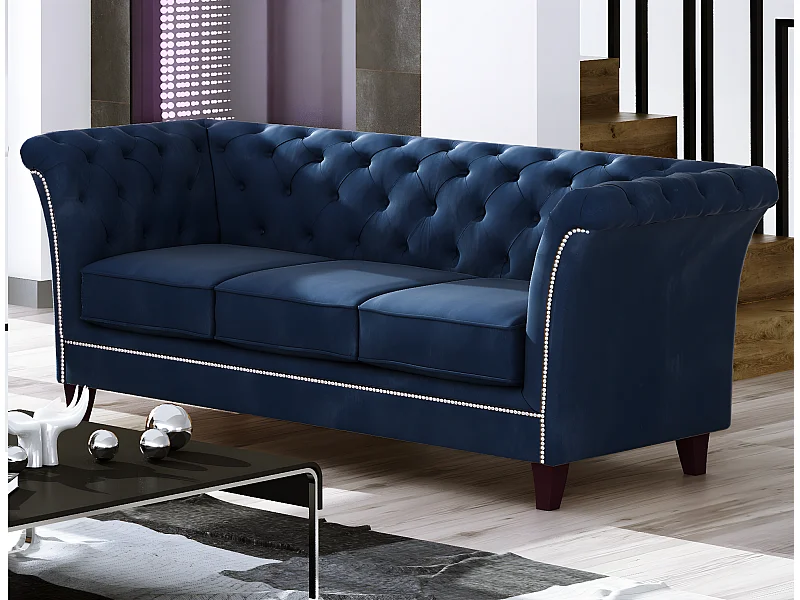 Uma 3-Sitzer Chesterfield Sofa