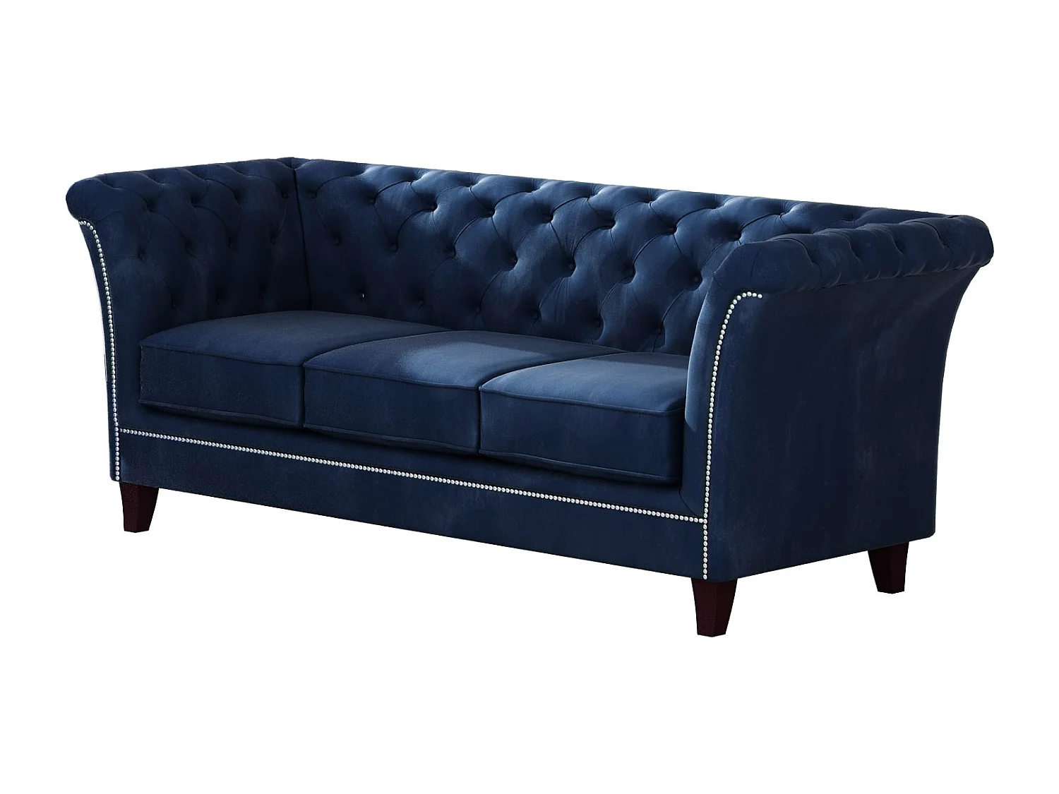 Uma 3-Sitzer Chesterfield Sofa
