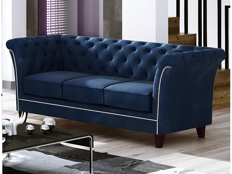 Uma 3-Sitzer Chesterfield Sofa