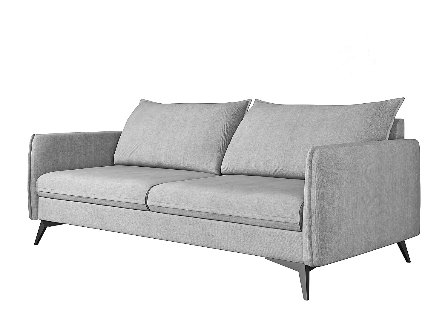 Modernes Sofa 3-Sitzer Harris mit Schwarz Metall Füßen