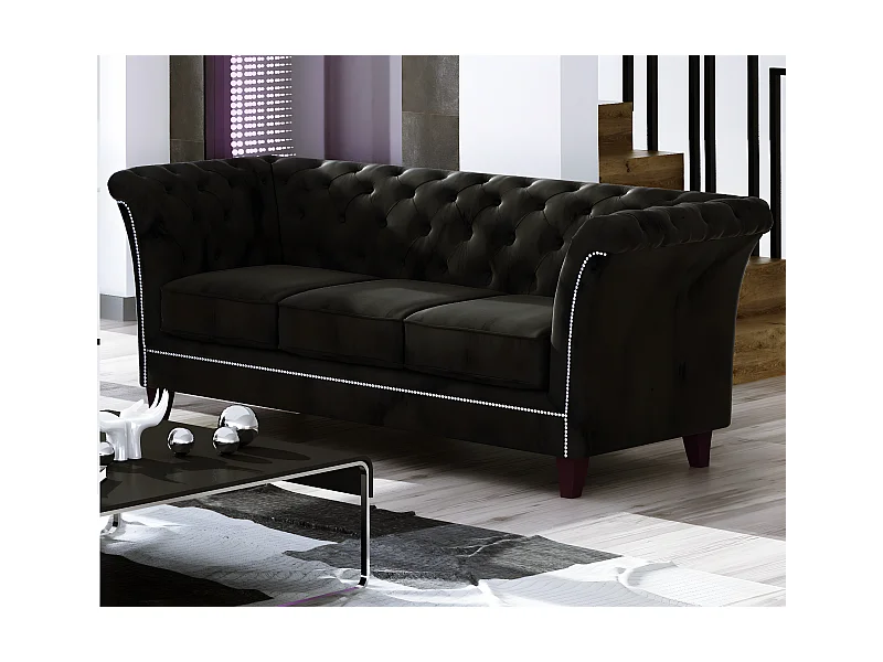 Uma 3-Sitzer Chesterfield Sofa