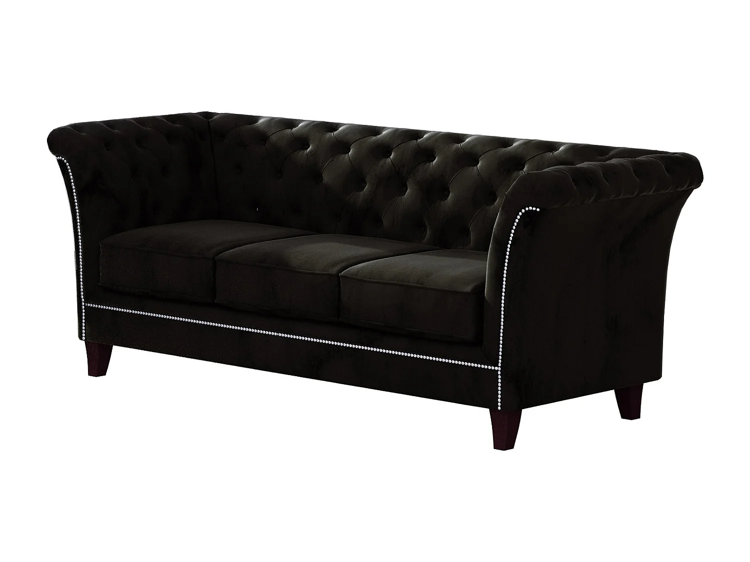 Uma 3-Sitzer Chesterfield Sofa