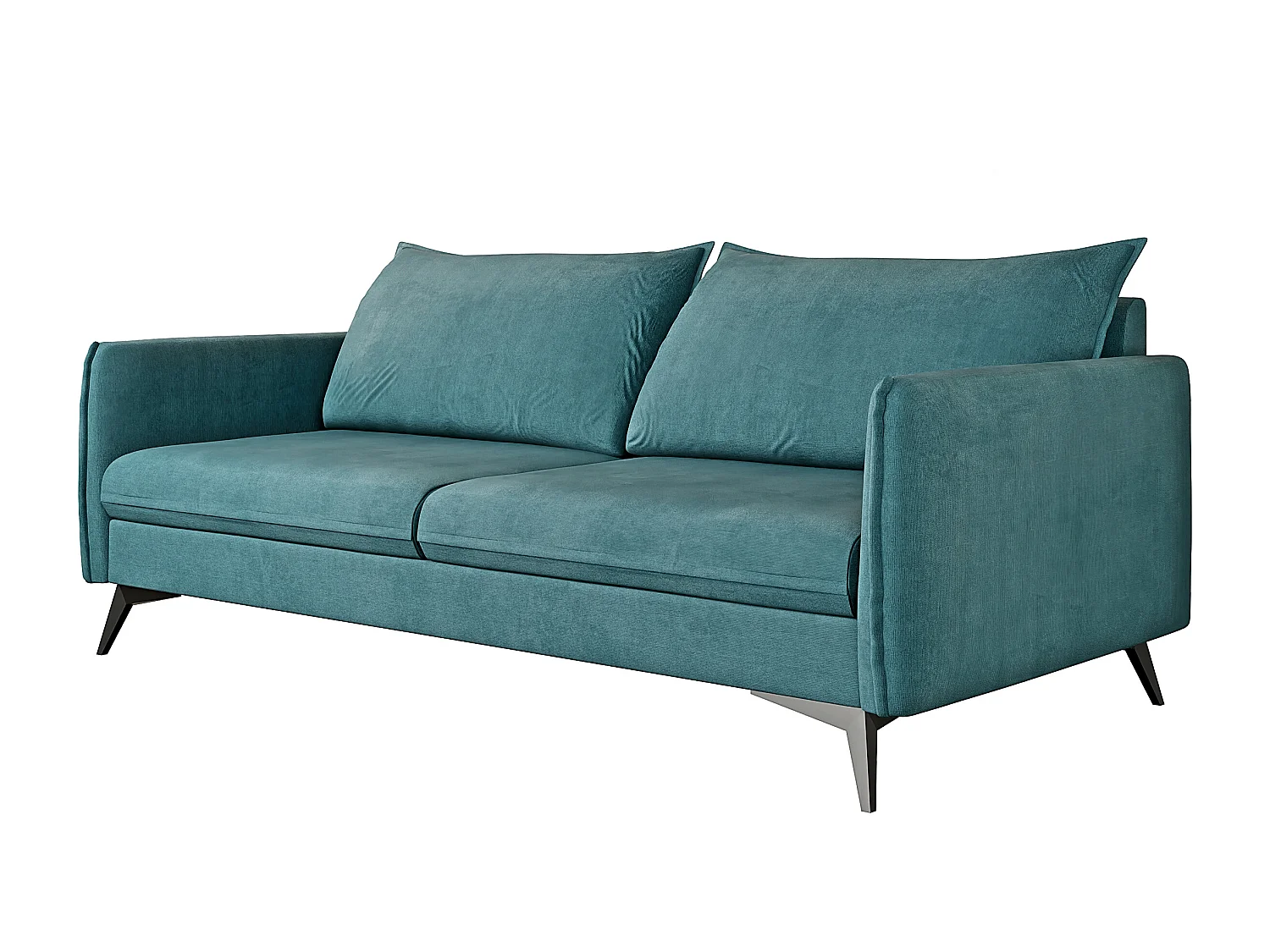 Modernes Sofa 3-Sitzer Harris mit Schwarz Metall Füßen