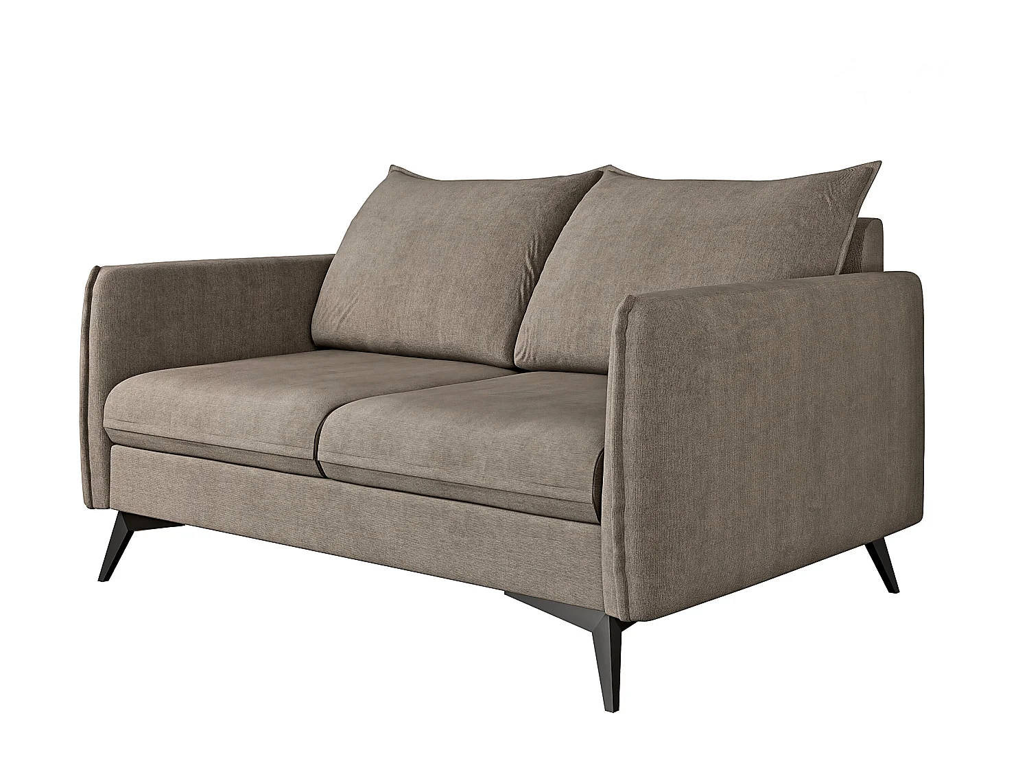 Modernes Sofa 2-Sitzer Harris mit Schwarz Metall Füßen