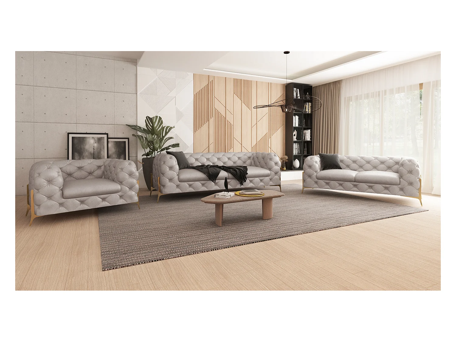 Chesterfield Remy Polstergarnitur 3+2+1