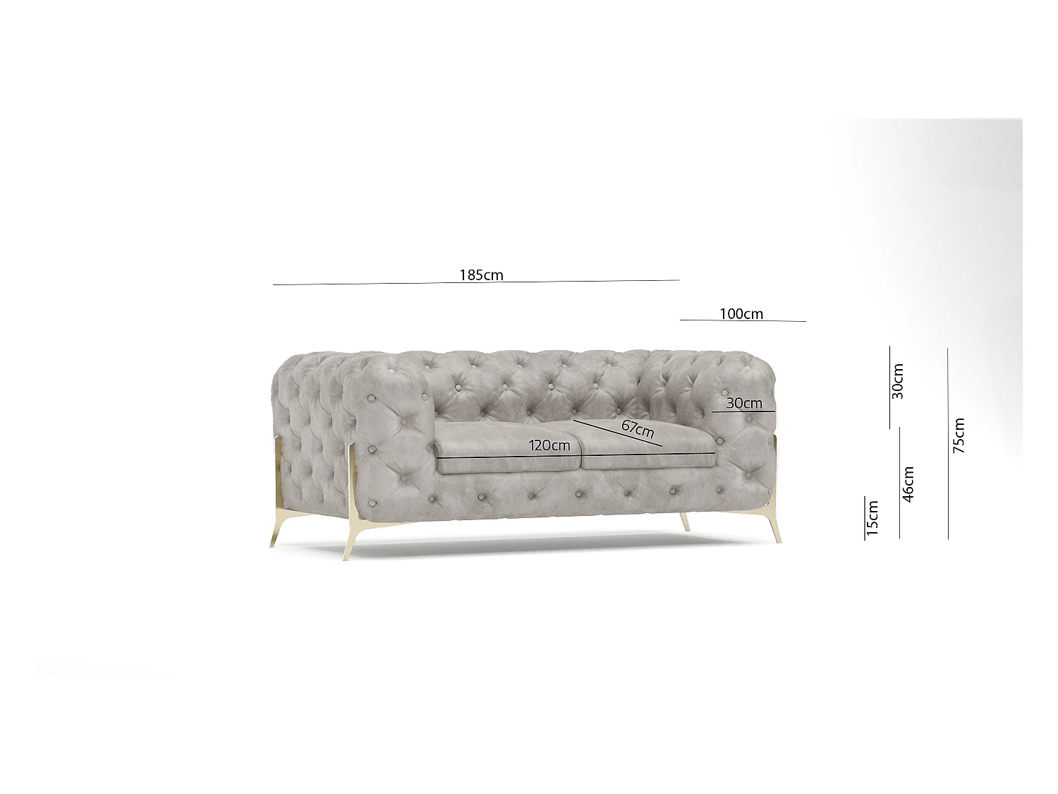Chesterfield Remy Polstergarnitur 3+2+1