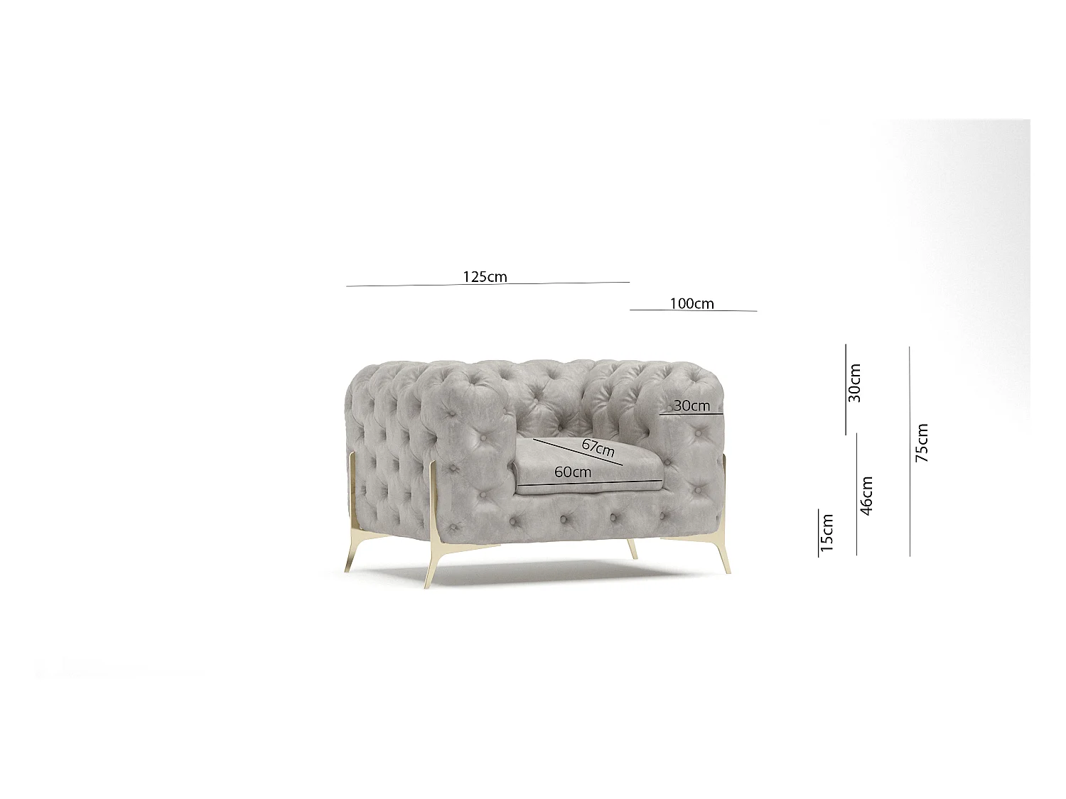 Chesterfield Remy Polstergarnitur 3+2+1