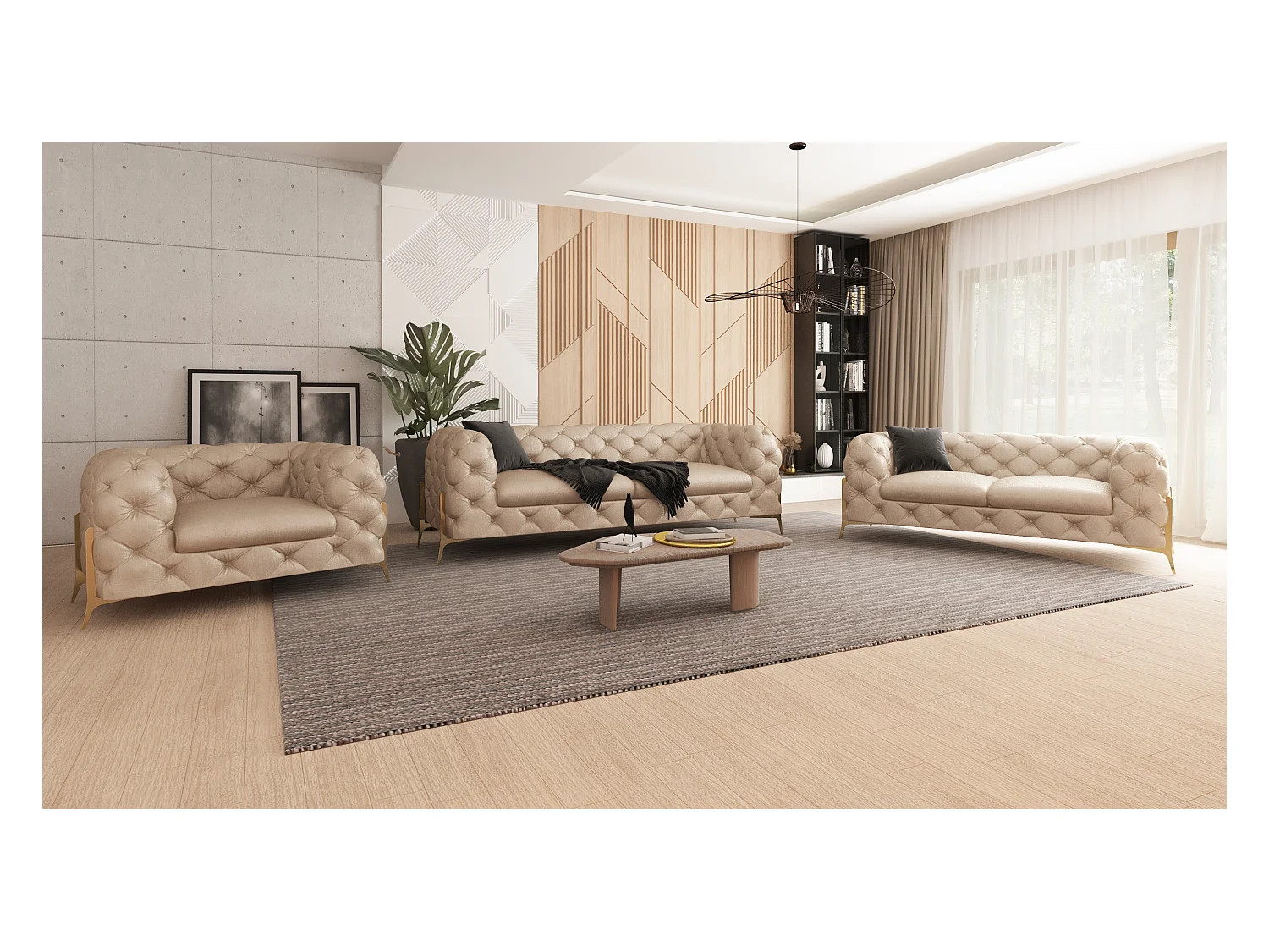 Chesterfield Remy Polstergarnitur 3+2+1