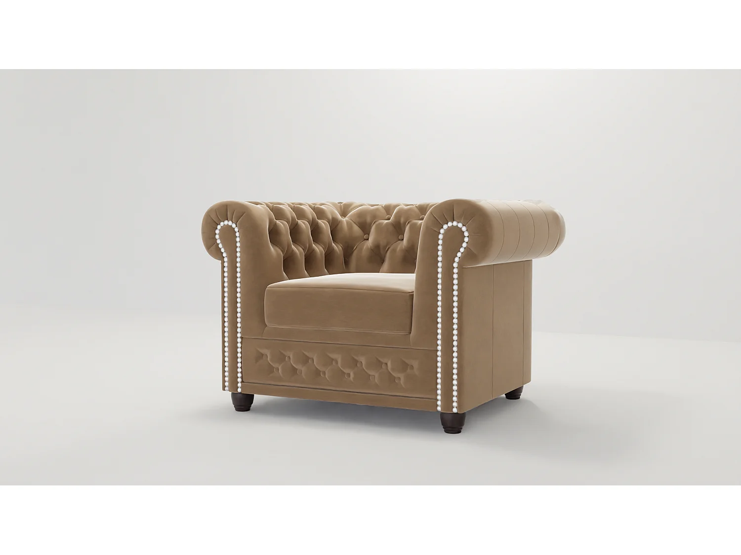 Liv Chesterfield Sessel Samt Bezug