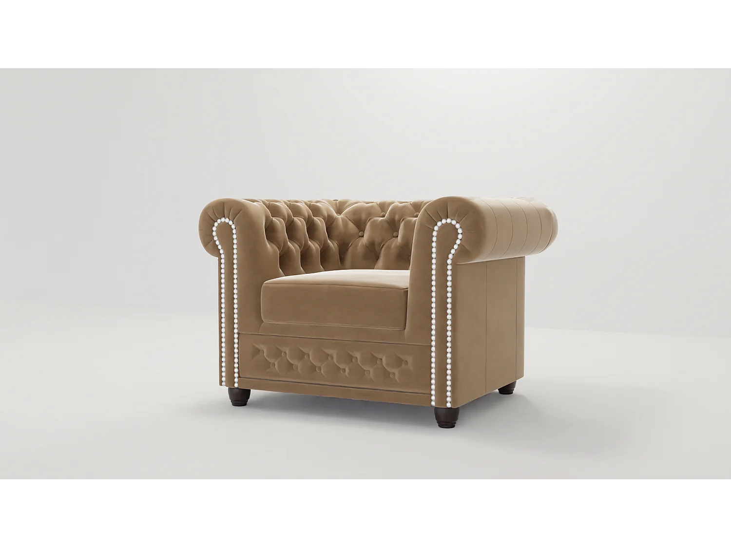 Liv Chesterfield Sessel Samt Bezug