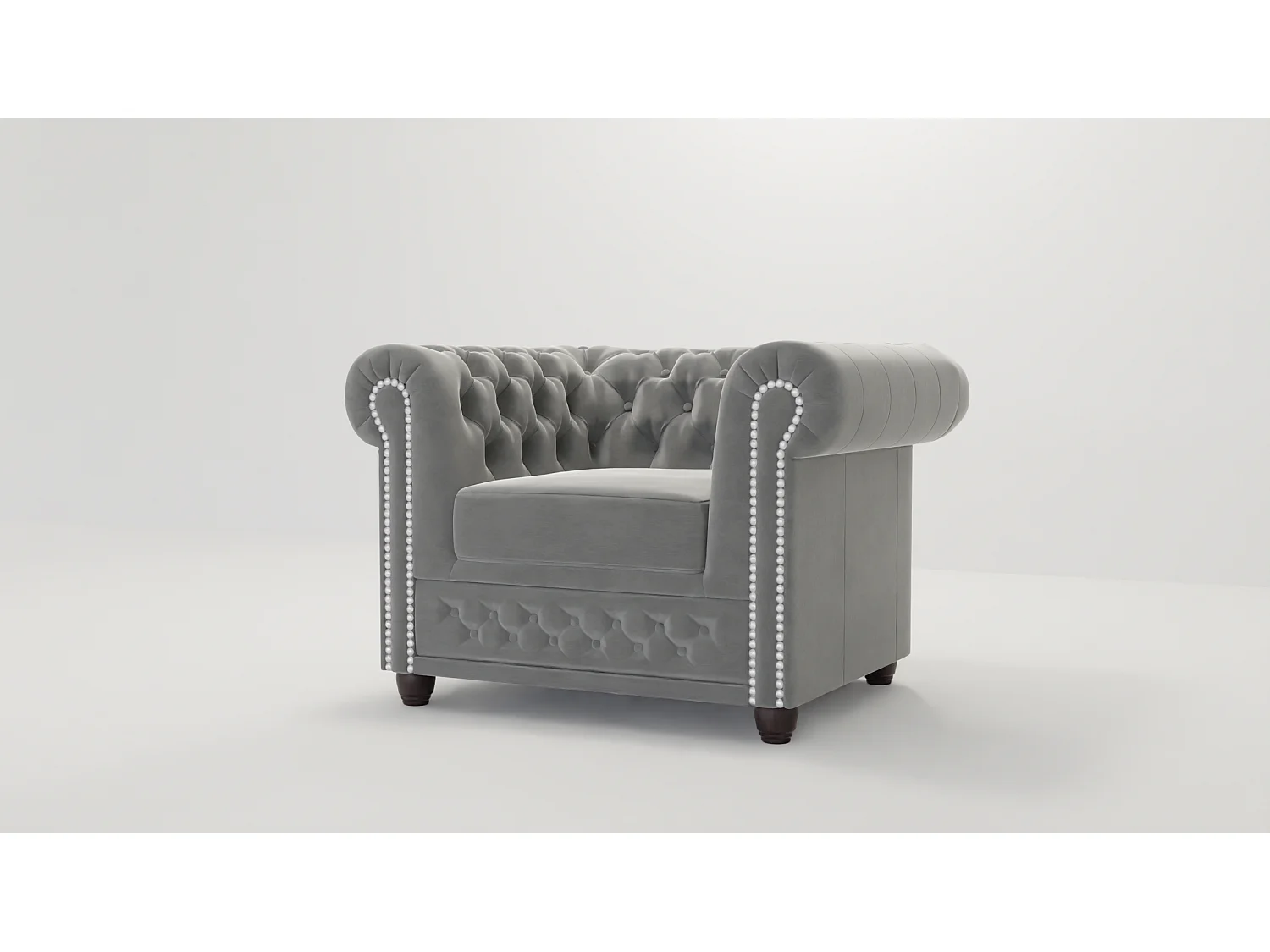 Liv Chesterfield Sessel Samt Bezug