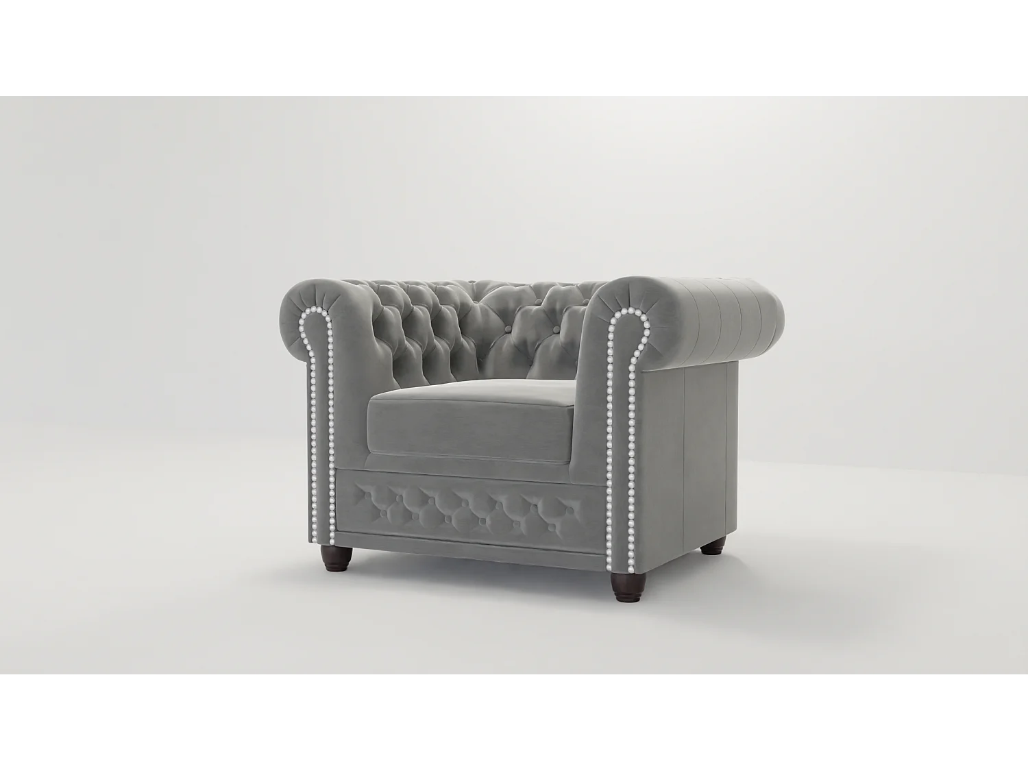 Liv Chesterfield Sessel Samt Bezug