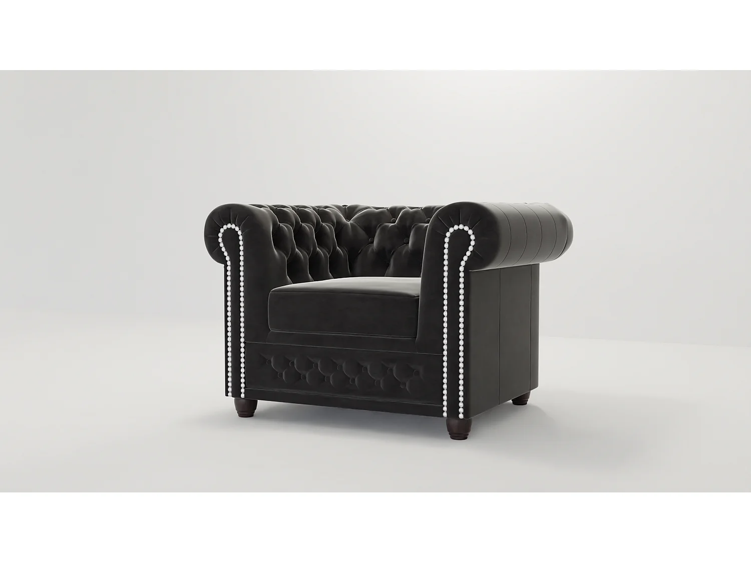 Liv Chesterfield Sessel Samt Bezug