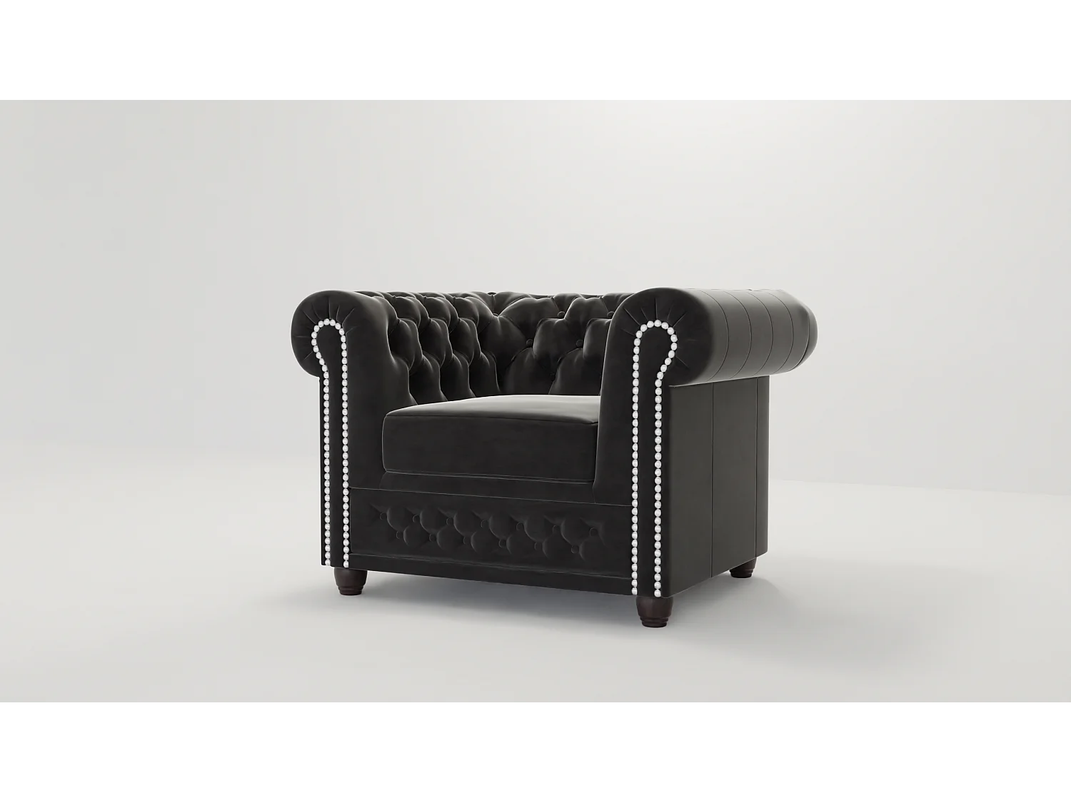 Liv Chesterfield Sessel Samt Bezug