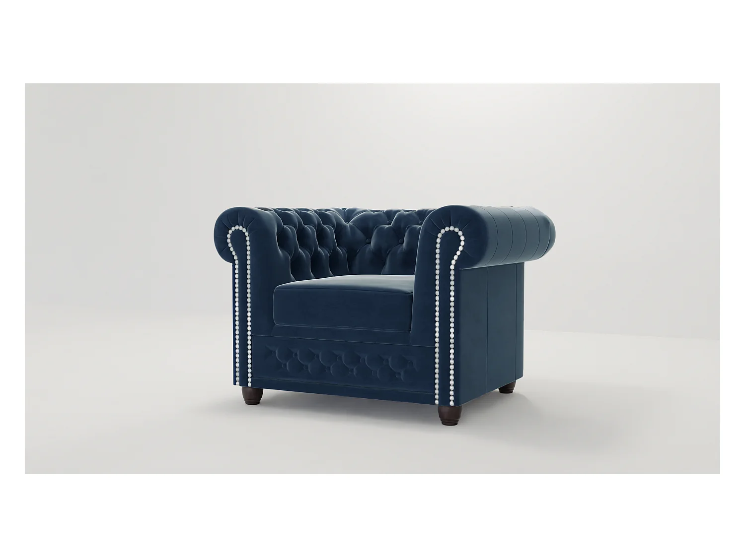 Liv Chesterfield Sessel Samt Bezug