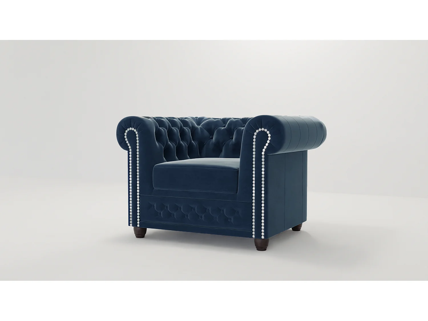 Liv Chesterfield Sessel Samt Bezug