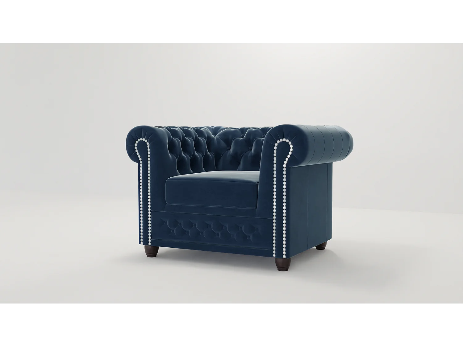 Liv Chesterfield Sessel Samt Bezug