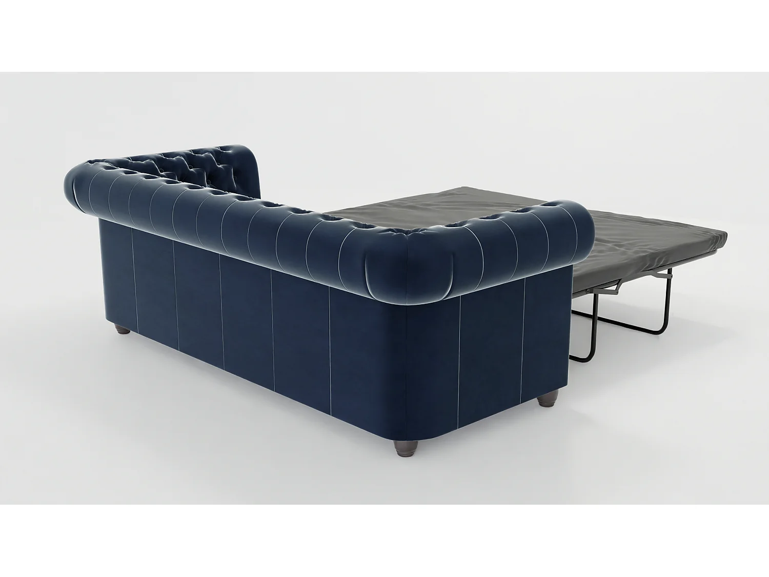 Chesterfield Liv Polstergarnitur mit Schlaffunktion 3+2+1 Samt Bezug