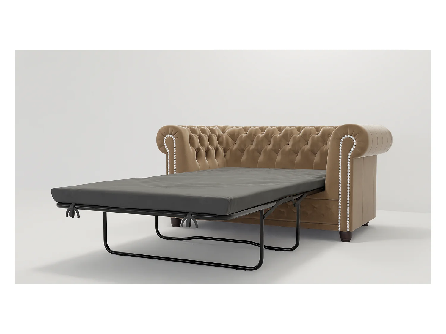 Liv 2-Sitzer Chesterfield Sofa mit Schlaffunktion Samt Bezug