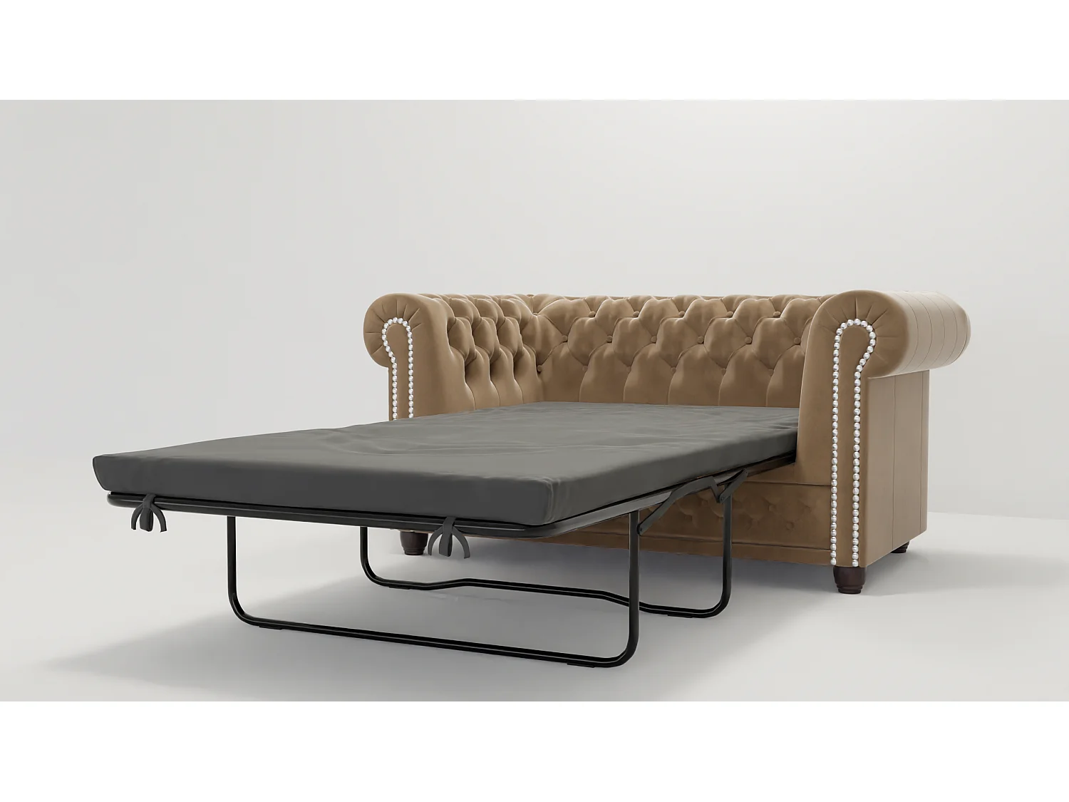 Liv 2-Sitzer Chesterfield Sofa mit Schlaffunktion Samt Bezug