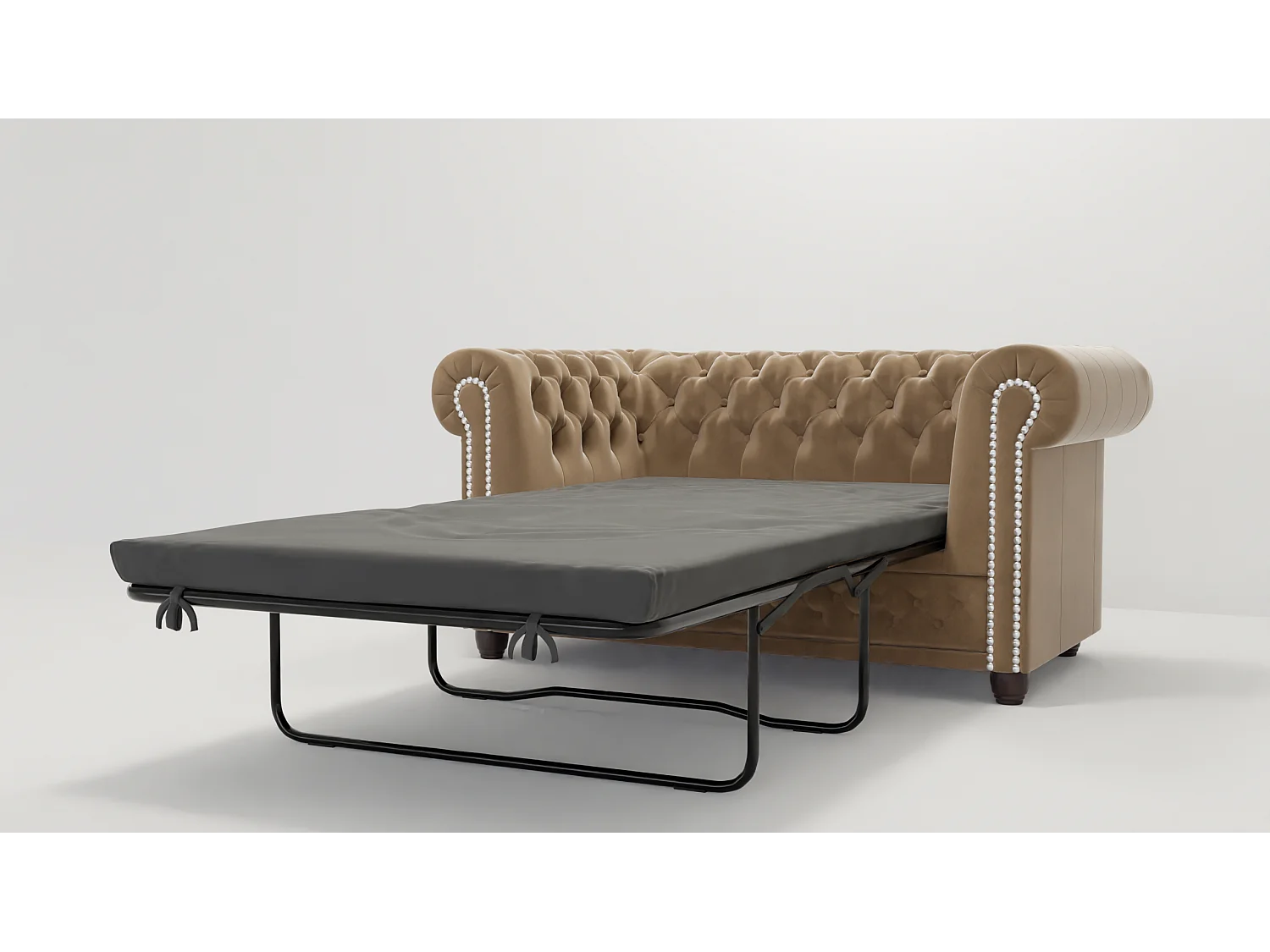 Liv 2-Sitzer Chesterfield Sofa mit Schlaffunktion Samt Bezug