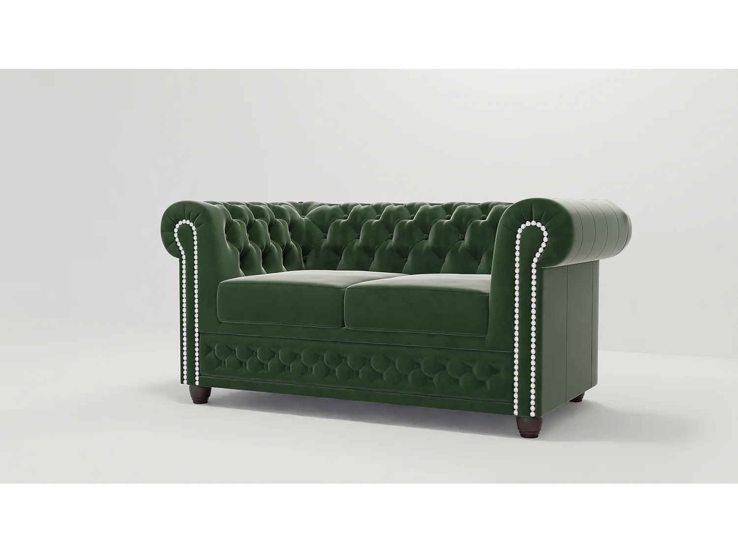 Liv 2-Sitzer Chesterfield Sofa mit Schlaffunktion Samt Bezug