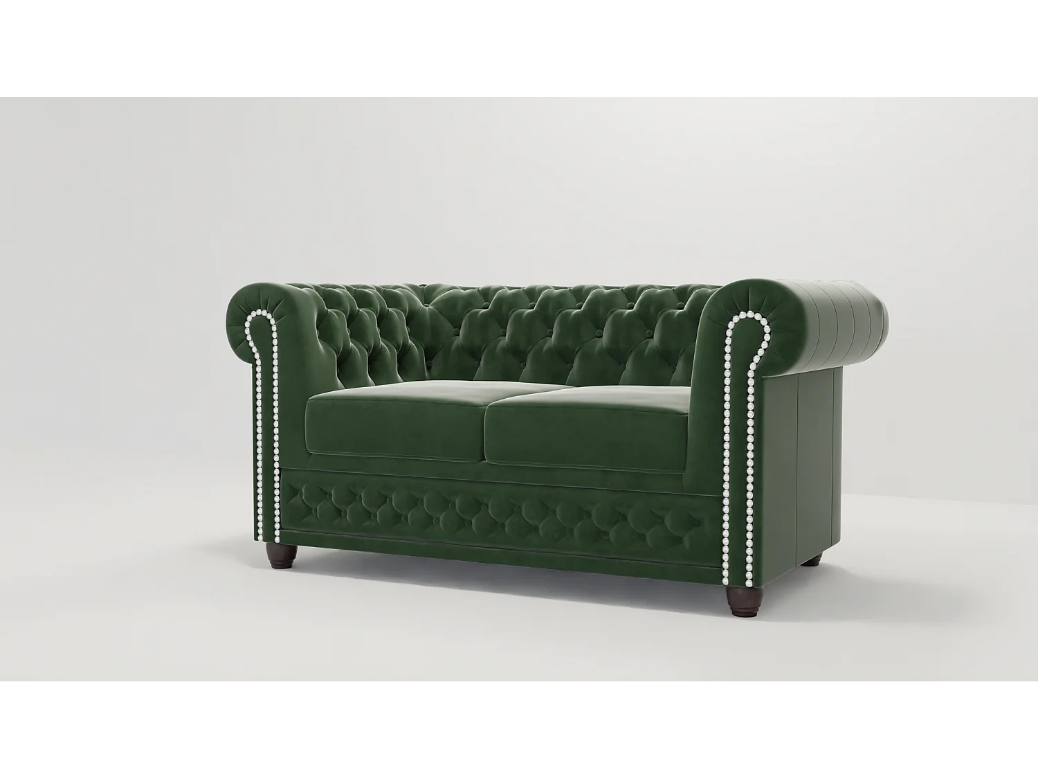 Liv 2-Sitzer Chesterfield Sofa mit Schlaffunktion Samt Bezug
