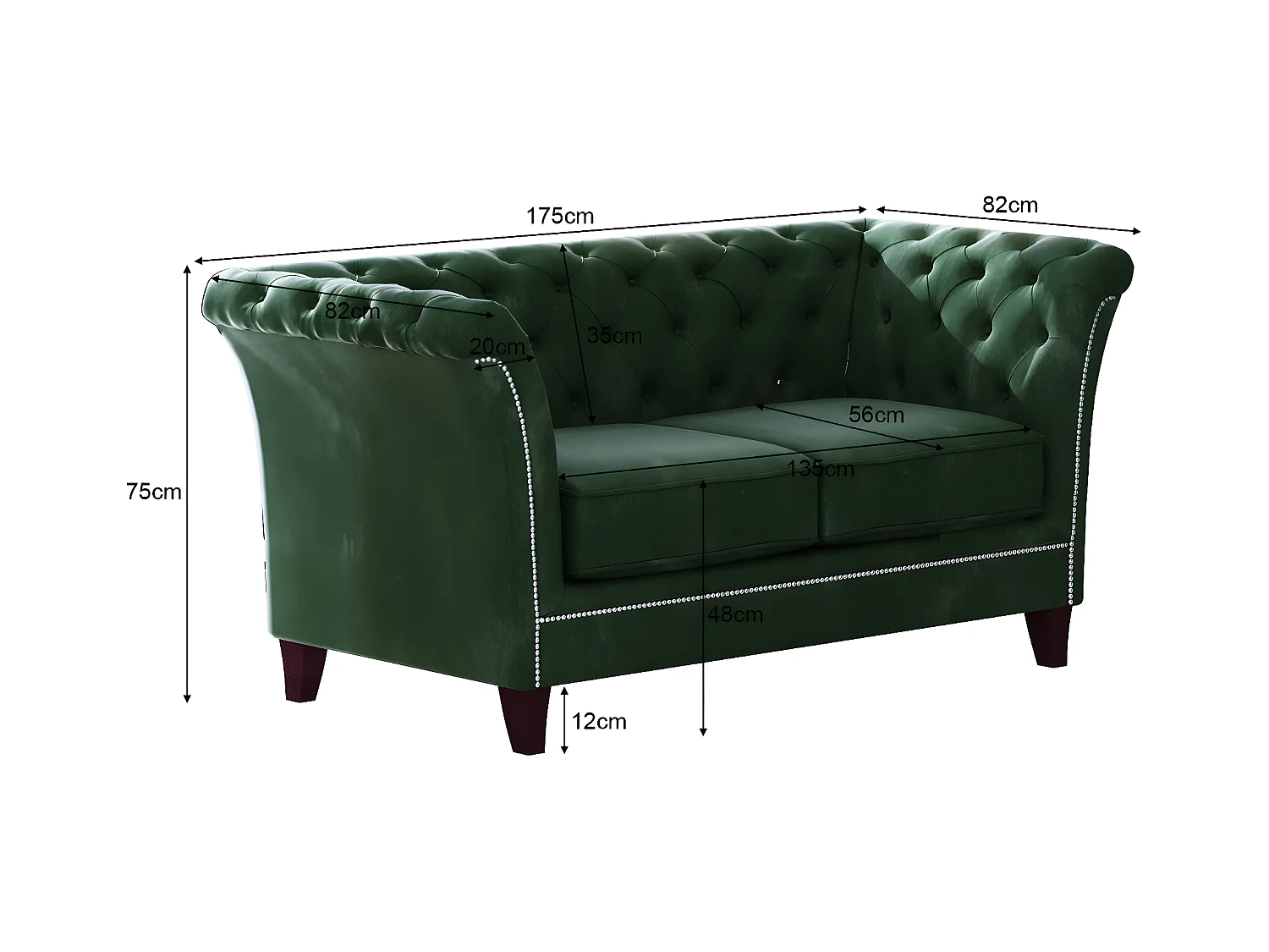 Chesterfield Cohen Polstergarnitur 3+2+1