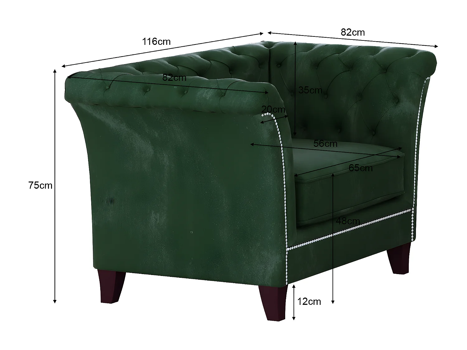 Chesterfield Cohen Polstergarnitur 3+2+1