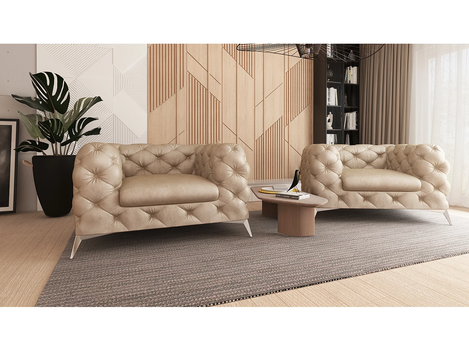 Chesterfield Camilla Polstergarnitur 3+2+1