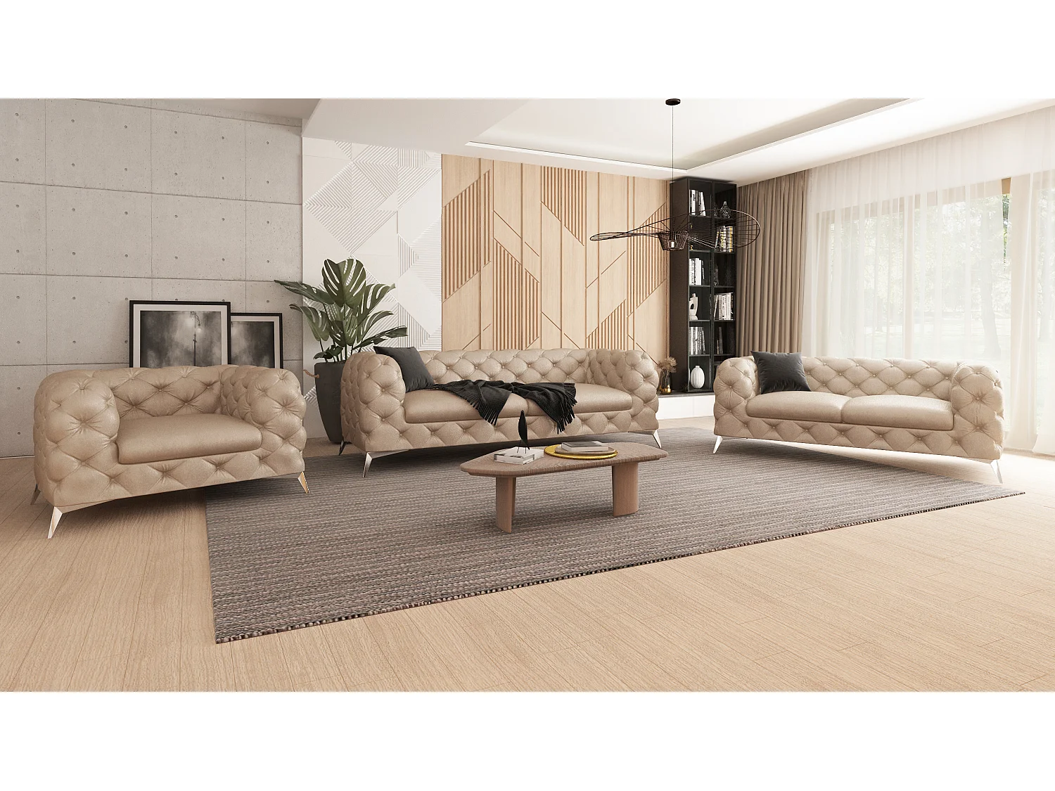 Chesterfield Camilla Polstergarnitur 3+2+1