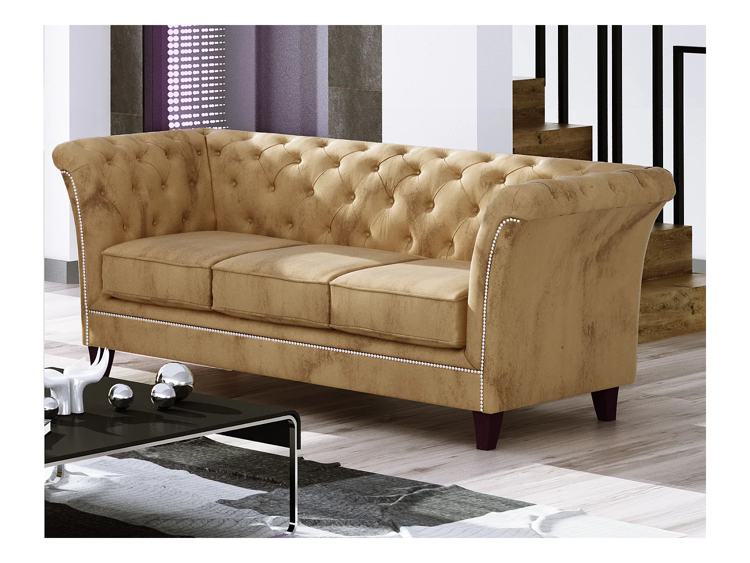 Chesterfield Cohen Polstergarnitur 3+2+1