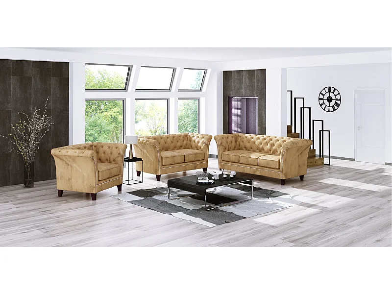 Chesterfield Cohen Polstergarnitur 3+2+1