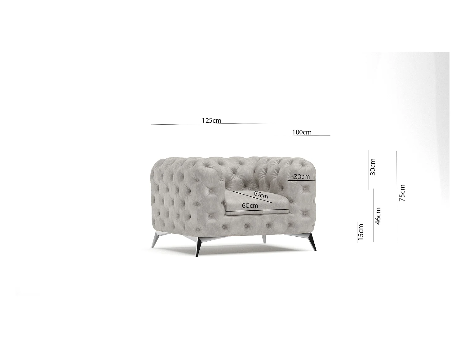 Chesterfield Camilla Polstergarnitur 3+2+1