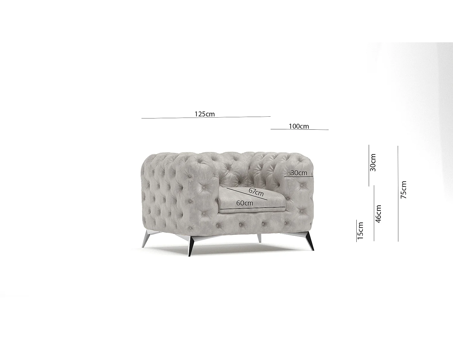 Chesterfield Camilla Polstergarnitur 3+2+1