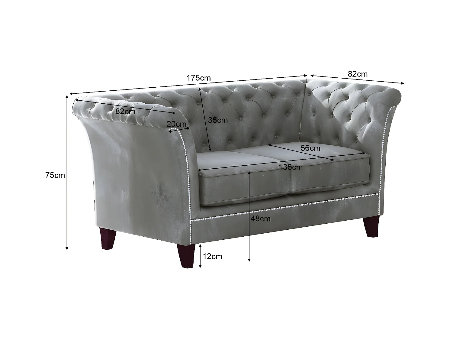 Chesterfield Cohen Polstergarnitur 3+2+1