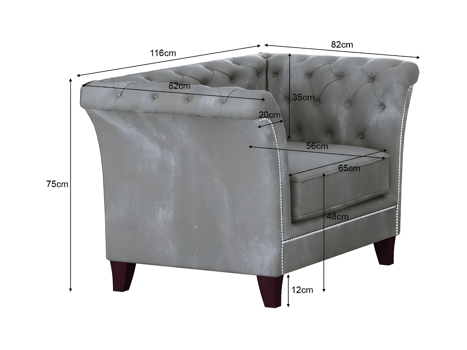 Chesterfield Cohen Polstergarnitur 3+2+1