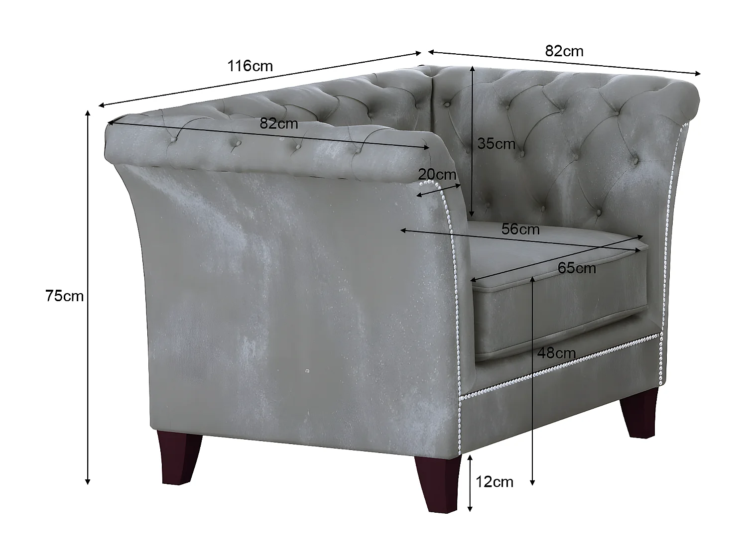 Chesterfield Cohen Polstergarnitur 3+2+1