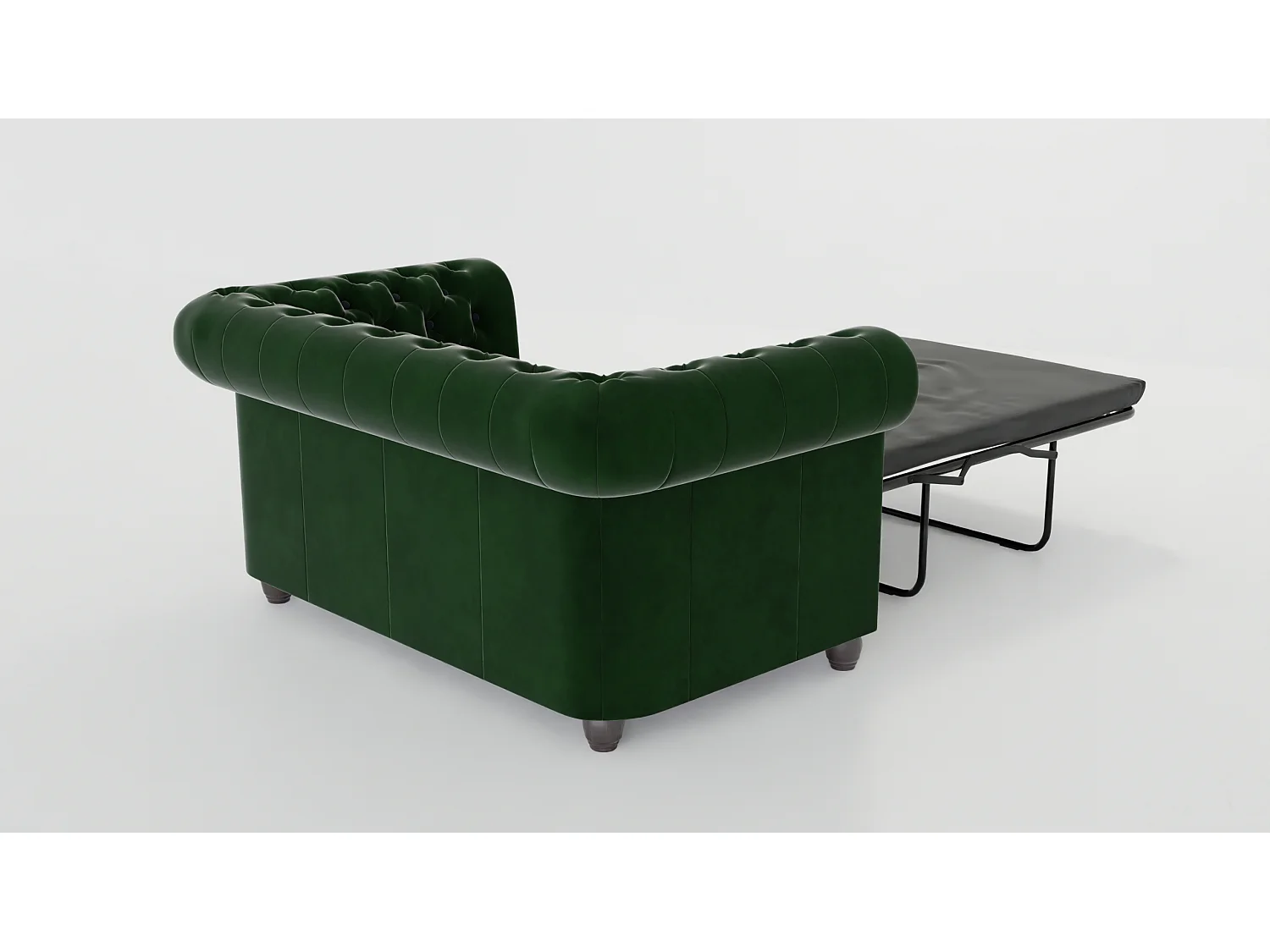 Chesterfield Liv Polstergarnitur mit Schlaffunktion 3+2+1 Samt Bezug