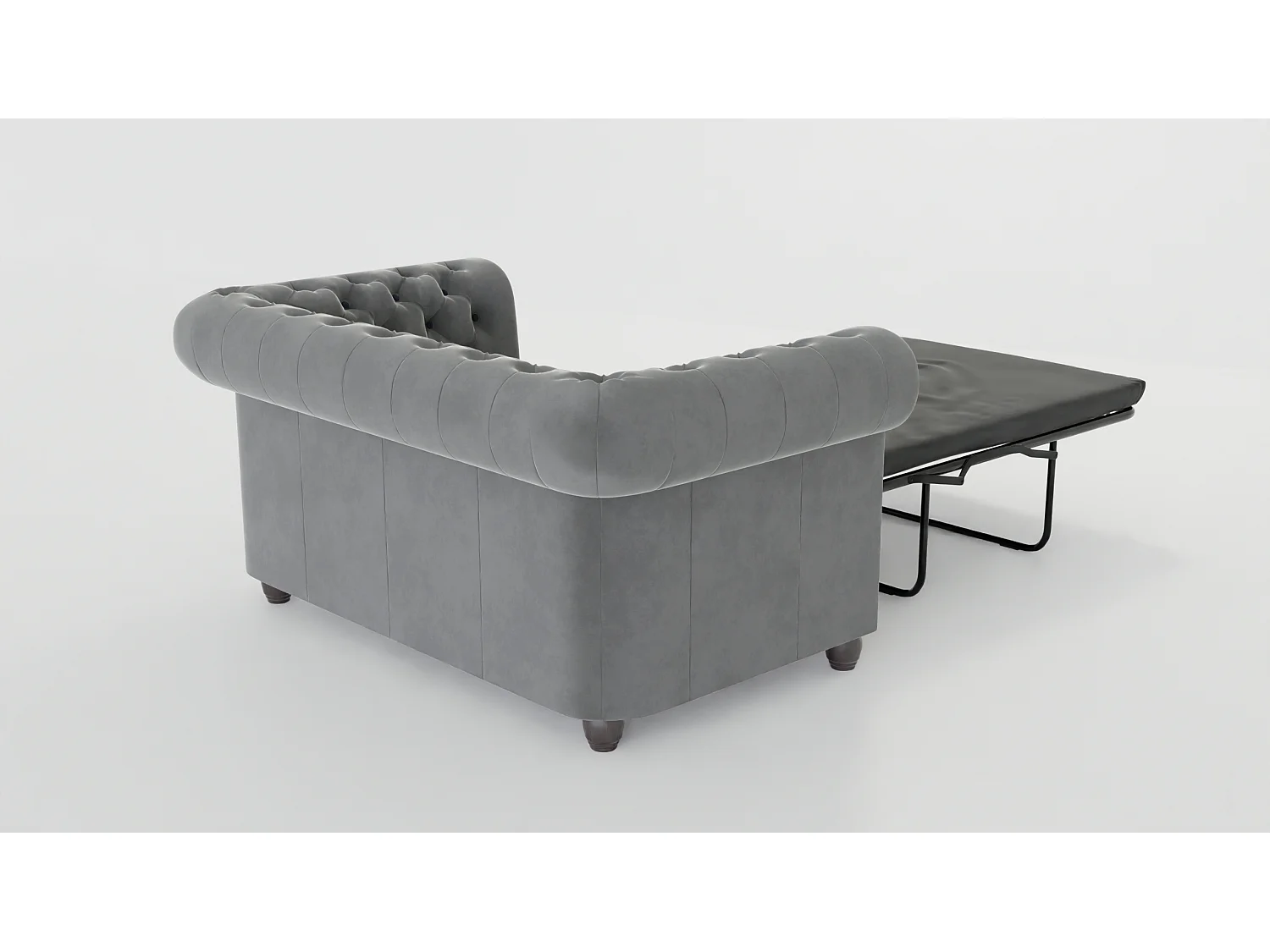 Chesterfield Liv Polstergarnitur mit Schlaffunktion 3+2+1 Samt Bezug