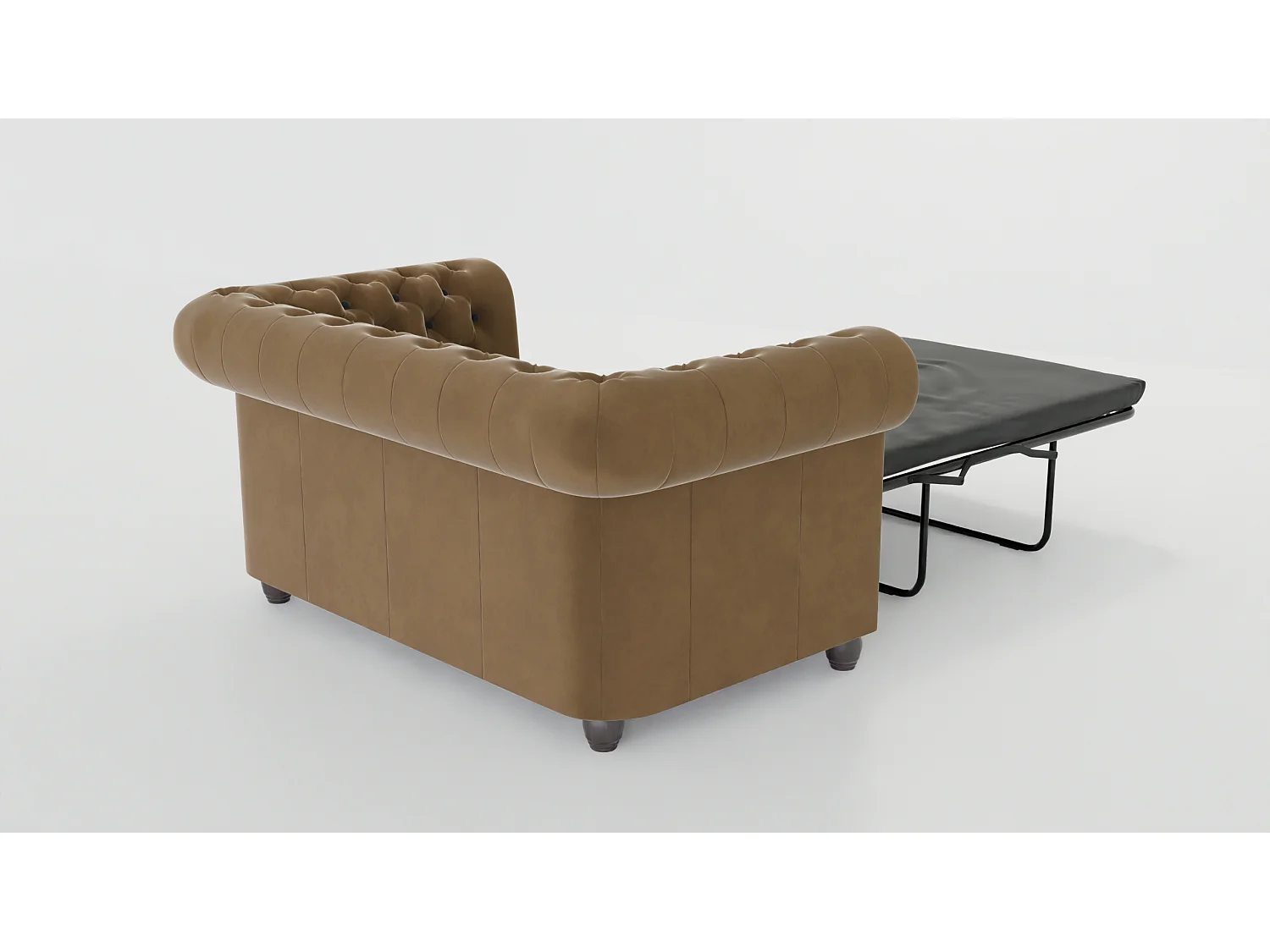 Chesterfield Liv Polstergarnitur mit Schlaffunktion 3+2+1 Samt Bezug