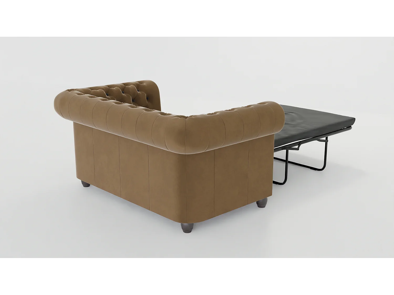 Chesterfield Liv Polstergarnitur mit Schlaffunktion 3+2+1 Samt Bezug