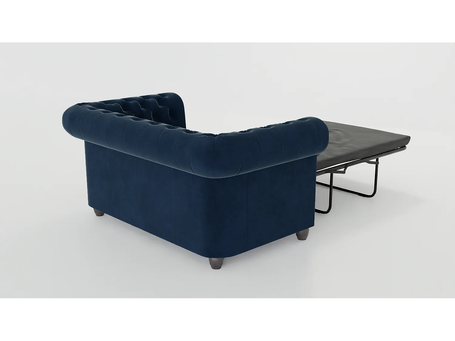 Chesterfield Liv Polstergarnitur mit Schlaffunktion 3+2+1 Samt Bezug