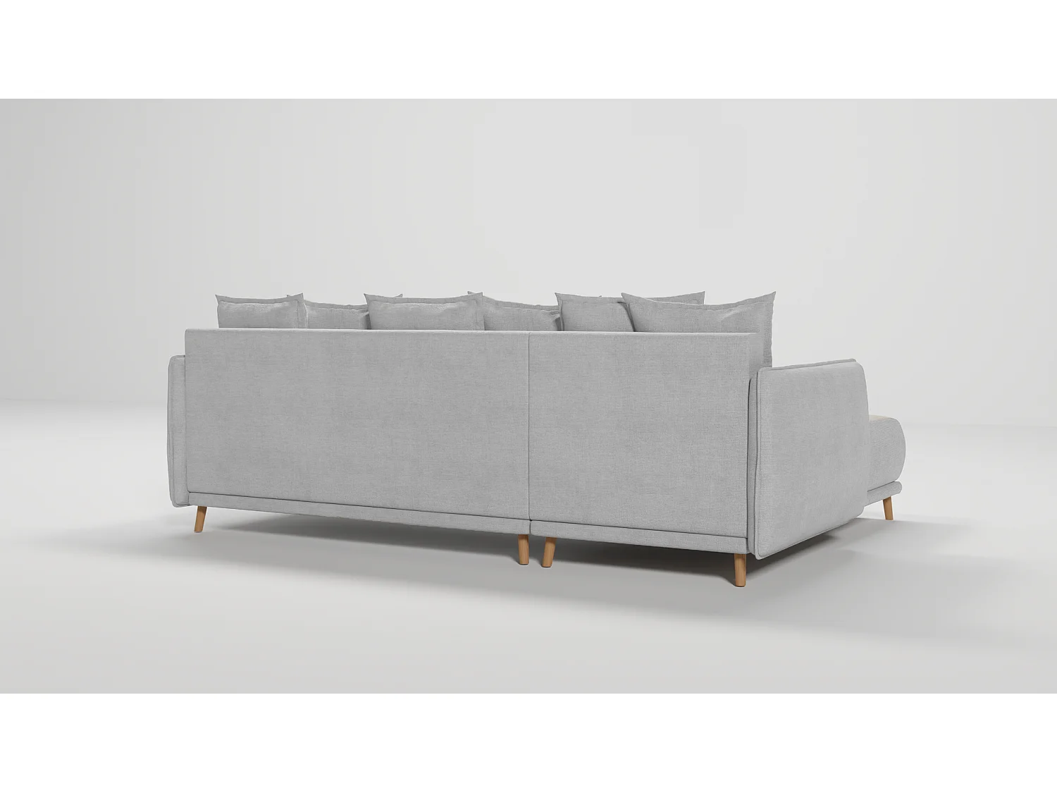 Ecksofa Noah mit Bettfunktion und Bettkasten, im skandinavischen Design