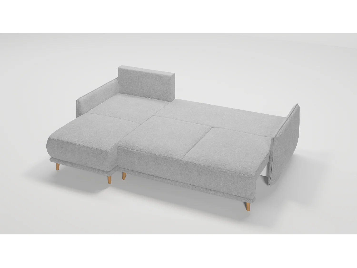 Ecksofa Noah mit Bettfunktion und Bettkasten, im skandinavischen Design